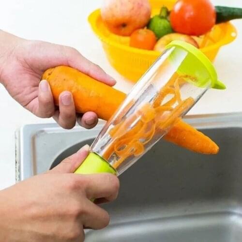 Storage Type Peeler Household Anti-splash Fruit Vegetable Peeler With Storage Cylinder Multifunctional Peelers Kitchen Supplies