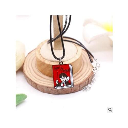 Cartoon Necklace-Harried Owl Nine and Three Quarters Movie Peripheral Alloy Black Cord Necklace