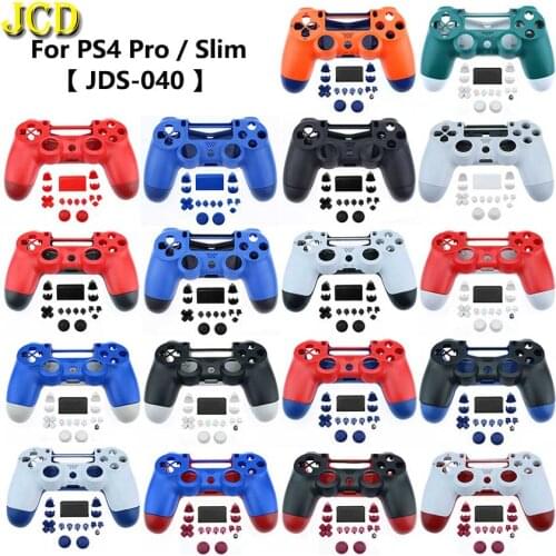 JCD Plastic Front Back Shell Case W/ Buttons For PS4 Pro JDS-040 Gamepad Protection Case For PS4 Slim Pro JDS 040 Housing Cover