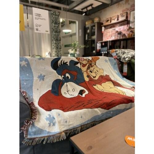 Bear Sofa Throw Blanket Cotton Animal Cartoon Knitted Blanket On Bed/Travel Bedspread Decor Sofa Cover Stitching Blanket