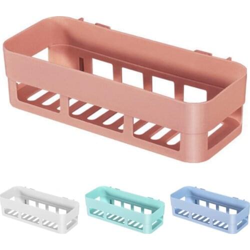 Hollow Bathtub Caddies Punch-free Wall Mounted Easy Install PP Large Capacity Quick Drain Bathroom Shelf for Home Storage