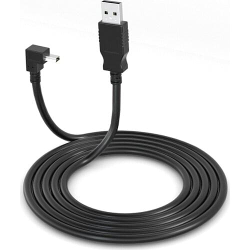 Premium Mini USB cable 3M 90-degree angled USB A to USB-mini B data&charger cord for Digital camera GPS Mobiles MP4 MP5 tablets