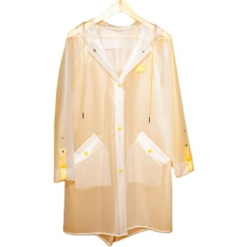 Transparent Long Raincoat Waterproof Clear Jacket Riding Hiking Outdoor Rain Coat Protection Travel Bicycle Rain Poncho Gift