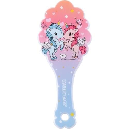 1PC 4Styles Baby Cartoon Print Comb Anti-static Princess Comb Reduce Hair Loss Multifunctional Styling Tool Massage Hair Brush