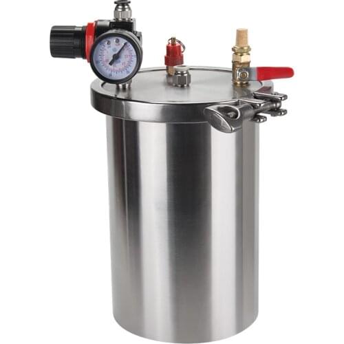 304 Stainless Steel Dispenser Pressure Tank Storage Tank Fluid Dispensing Bucket With Safety Valve 1-40L Optional Y