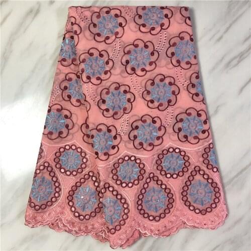 Swiss lace fabric 2020 heavy beaded embroidery African lace fabrics 100% cotton Swiss voile lace in Switzerland dress 16L19-82