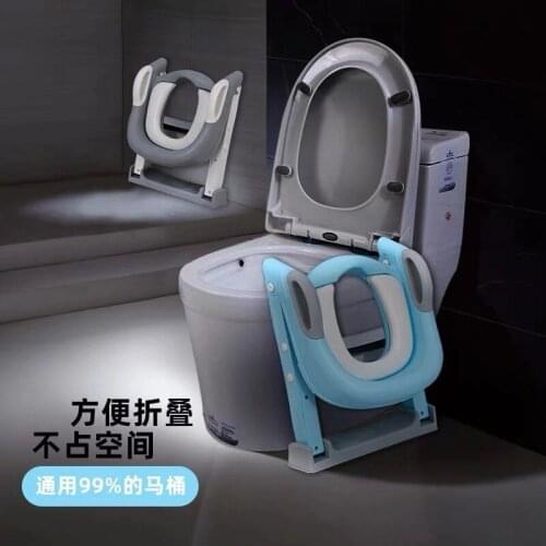 Toilet Ladder Folding Childrens Potty Training Toilet Baby Seat Urinal Chair With Adjustable Step Stool Ladder Comfortable Safe
