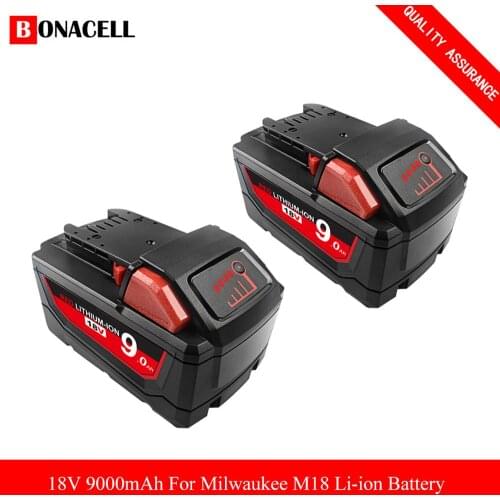 M18 18V 9.0Ah Replacement Lithium-Ion Battery for Milwaukee M18 M18B Battery Compatible with 48-11-1820 48-11-1850 48-11-1828 Z5