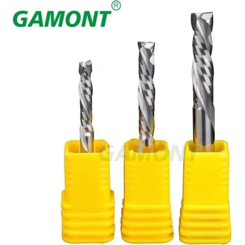Double-edged Compound Blade Spiral Milling Cutter Veneer MDF Solid Wood Cutting GAMONT Computer Engraving Machine Tool
