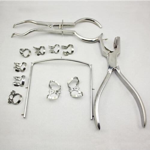 Dental Basic Rubber Dam Kit Dental Surgical Instruments Set Dentist tool kit