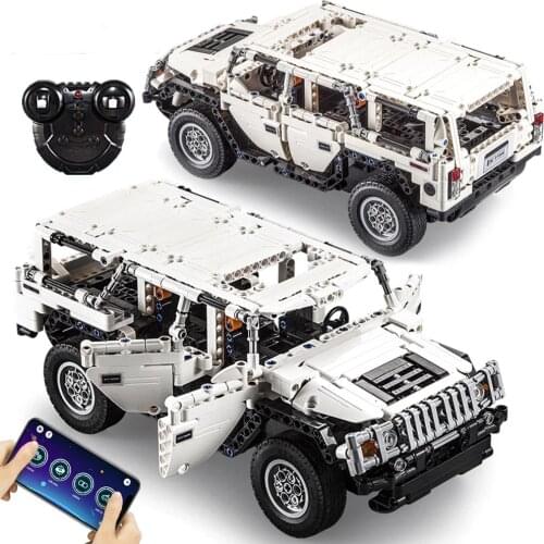 Technical Racing Car 575PCS Warrior H2 Rc Car Building Blocks Creator APP Remote Control Vehicle Model Bricks for Boys