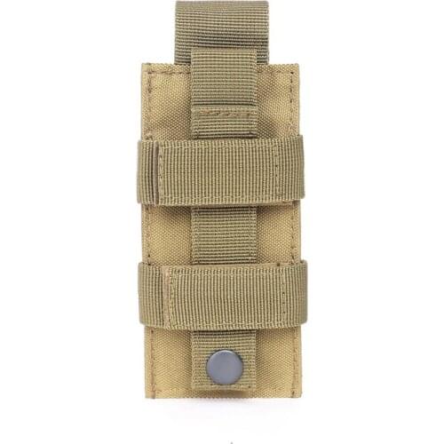 Unisex Military Tactical Single Pistol Magazine Pouch Flashlight Sheath Hunting Airsoft Camo Bags