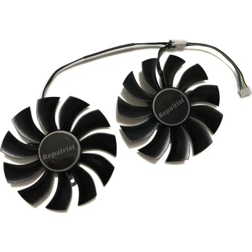 2 Pcs/Lot DATALAND RX580 GPU Graphics Card Fan For Radeon PowerColor Red Devil Golden Sample RX 580 8GB GDDR5 Video Card Cooling