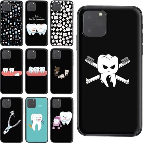 Store Cute Teeth Tooth Black Waterproof Pretty Back Tpu For Xiaomi Mi11 Mi 11 Pro Ultra Lite 10T 10S Mi9 Poco X3 NFC F3