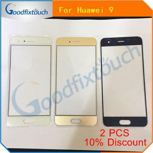 For Huawei Honor 9 Front Screen Outer Glass Touch Outer Cover Panel Lens Replacement Black/White/Gold
