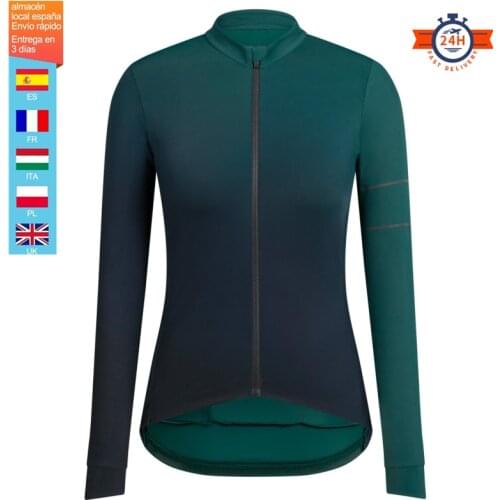 Rapha Pro Team Women Long Sleeve Jersey Road Bike MTB Cycling Shirt Quick Dry Bicycle Riding Top Jersey Bike Clothing Road Team