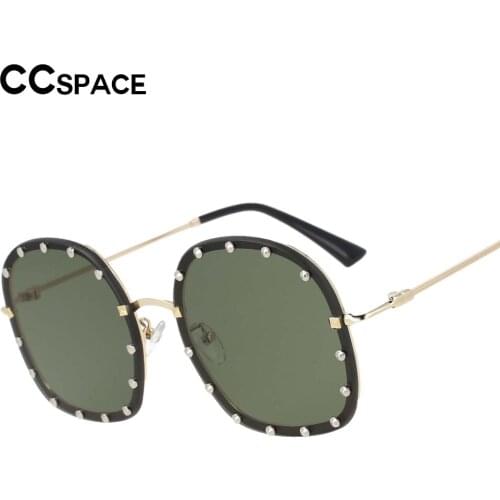 53198 Rivet Round Womens Sunglasses Decorative Vintage Summer Female Shades UV400
