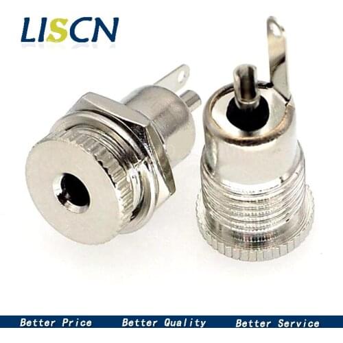 1PCS DC-099 3.5*1.3 DC Power Jack Socket DC099 Female Panel Mount Connector Metal 3.5*1.3mm