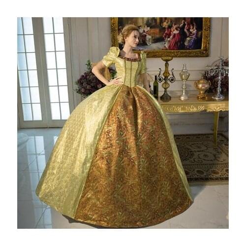 100%real venice carnival ball gown Medieval Renaissance Gown queen costume Victorian dress /Marie Antoinette/ Belle ball