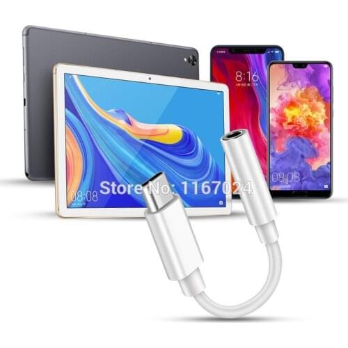 100pcs/lot Type-C to 3.5mm Earphone cable Adapter usb 3.1 Type C USB-C male to 3.5 AUX audio female Jack for Letv Xiaomi Samsung