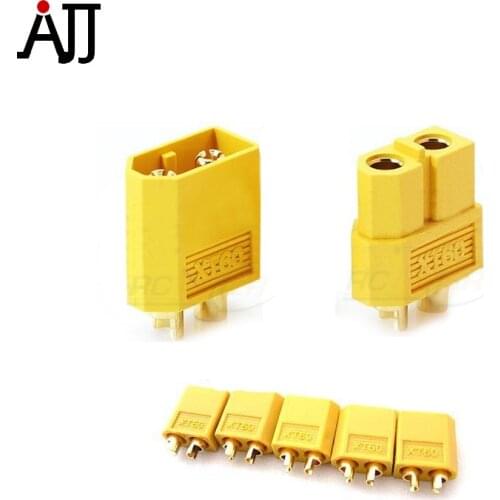 5PCS Amass XT60 Plug Solid Bullet Connectors Male Female GENUINE For RC Battery ESC Quadcopter Boat Helicopter