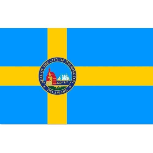 60x90cm/90x150cm/120x180cm 60x90cm/90x150cm/120x180cm USA Delaware Flag of the City of Wilmington