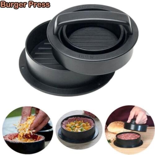 ABS Non-Stick Burger Meat Press Round Shape Bottom Stuffed Burgers Patties Meat Pie Mold