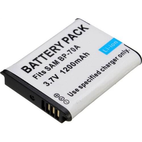 1200mAh BP70A BP 70A BP-70A Replacement Battery For Samsung ES65 ES70 TL105 TL110 PL100 SLB-70A Battery