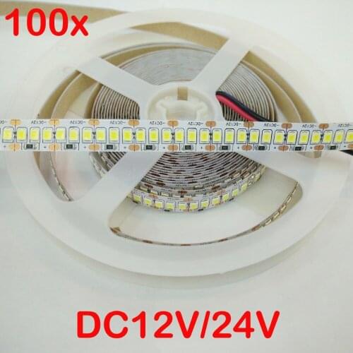 FREE DHL 500m/lot DC 12V/24V 240LED/m 2835 SMD White/Warm LED Strip Light Non Waterproof