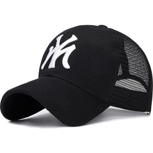 Spring Summer Unisex Baseball Caps Letter Mesh Cap Fashion Solid Embroidery Adjustable Hat Women Men Cotton Casual Hats