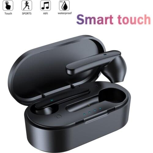 Bluetooth-compatible 5.1 Earphones 300mAh Charging Box Wireless Headphone 9D Stereo Sports Waterproof Earbuds Headsets With Mic