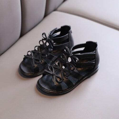 CAPSELLA KIDS 2021 Summe Fashion Hook & Loop Beach Sandals Children Princess Shoes Girls Butterfly-Knot Sandals Size 26-35