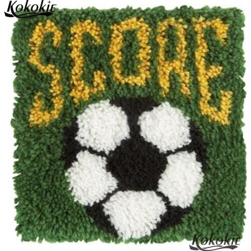 Diy rug carpet Latch Hook pillow football Cushion Mat cross stitch kits embroidery needlework sets Crocheting Rug pillowcase