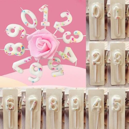 Personality Creative Number Cake Candle Birthday Cake Decoration Candle Birthday Party Baking Decoration Number Candle