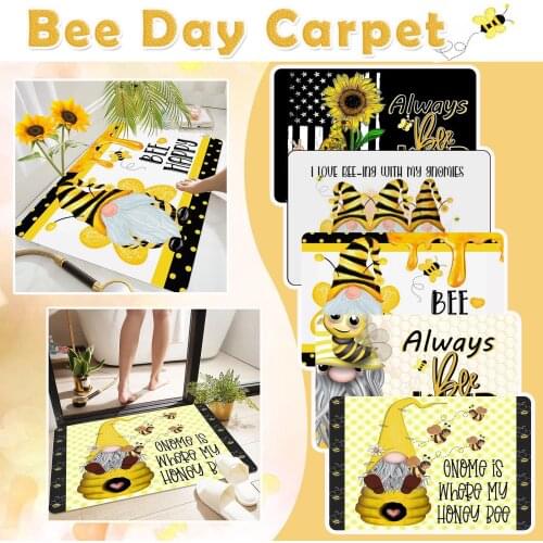 Door Mats Bee Festival Welcome Doormats Home Carpets Decor Carpet Living Room Carpet Home Decorations Alfombras Para Sala