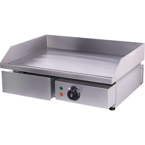 3KW 55CM Electric Griddle Grill Hot Plate Stainless Steel Commercial BBQ Grill 10MM thicker plate EG-818 Brand new Rh