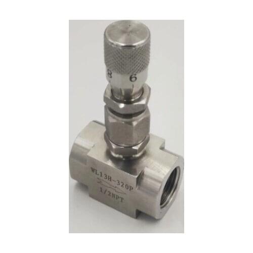 G 1/8" 1/4" 3/8" 3/4" NPT 1/2" Stainless Steel 304 Needle Valve Micro Adjustment Valve WL11H-320P Flow Regulating Valve