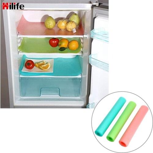 Fridge Anti-fouling Tailorable Pad Refrigerator Pad Multifunction Antibacterial Mildew Moisture Mat Waterproof 4pcs/set