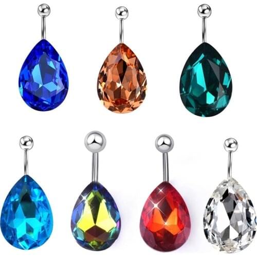 Fashion Love Heart Belly Button Rings Bar Gold / Silver Plated Surgical Piercing Sexy Body Jewelry For Women CZ Navel Piercing