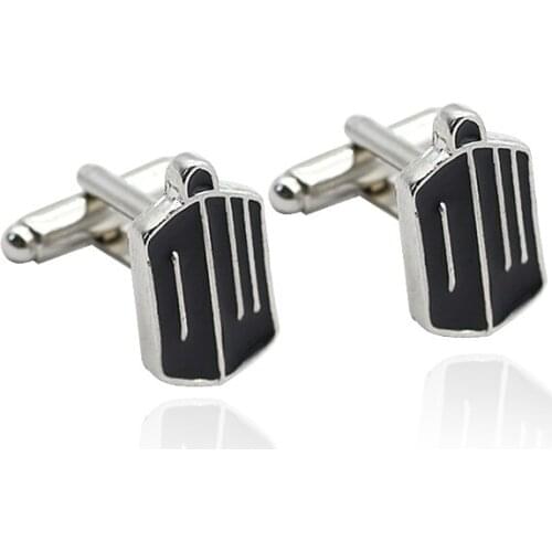 Fashion New Simple Square Black Horizontal Temperament Mens Cufflinks Wedding Party Jewelry Accessories Gift Selection