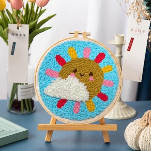 Punch Needle Kit for Starter Cross Stitch for Beginner Handcraft Wall Painting Home Decor Punch Needle Embrodery Kit Craft