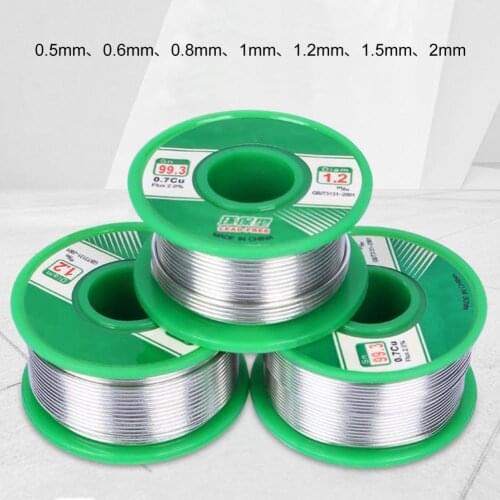 50g 0.5-2mm Solder Tin Wire Eco-friendly Low Melting Point No Clean Needed SN99.3CU0.7 Lead-free Soldering Tin Wire Supplies