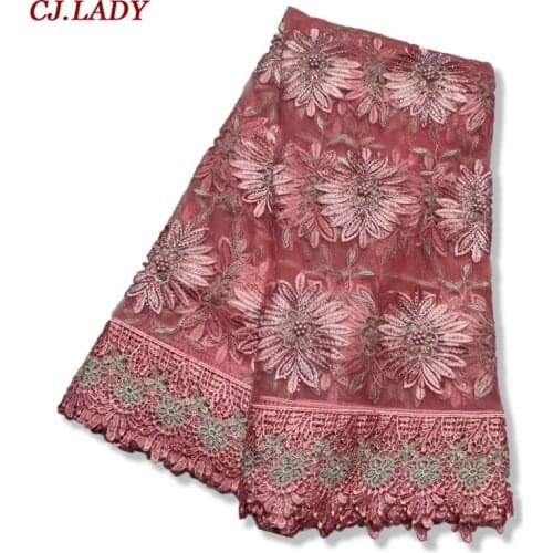 Latest 2021High Quality African Nigerian Tulle Lace Fabric Swiss Cotton African Guipure Formal Prom Party Gown Dress 5Yards A04