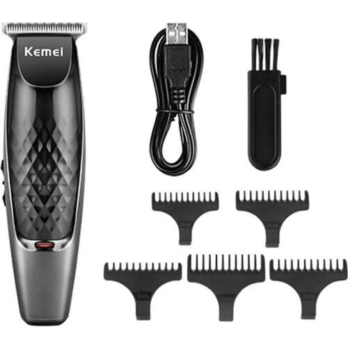 Kemei Electric Hair Clipper Hair Shaver USB Rechargeable Beard Trimmer Shaver Hair Trimmer Adjustable Limit Comb Haircut Machine