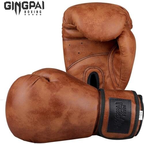 Retro Color 6 8 10 12 Kids Women/Men Boxing Gloves Sanda Sparring Muay Thai MMA Punch Training Mitts Kickboxing Boxe De Luva DEO
