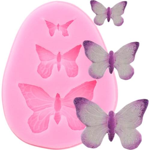 Butterfly Silicone Mold Cupcake Topper Fondant Cake Border Decorating Tools DIY Party Candy Resin Clay Chocolate Gumpaste Moulds