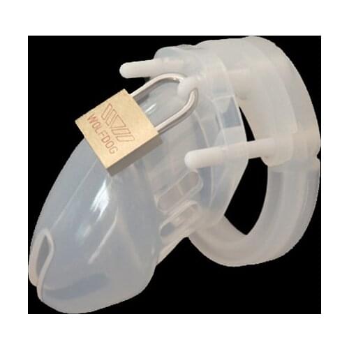 Silicone Male Chastity Device Cock Cage With 5 Penis Ring CB6000S Chastity Belt Penis Cock Sleeve Penis Lock Sex Toy For Men
