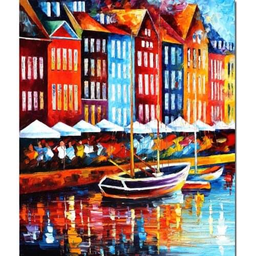 Landscape Painting for sale Colorful oil paintings Canvas copenhagen denmark Modern Wall Art Home Decor High quality Handpainted