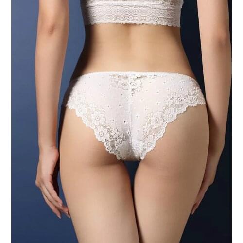 Womens Sexy Hollow Floral Lace Panties Sexy Underwear Comfortable and Breathable Cotton Seamless Panties Simple Summer Dress
