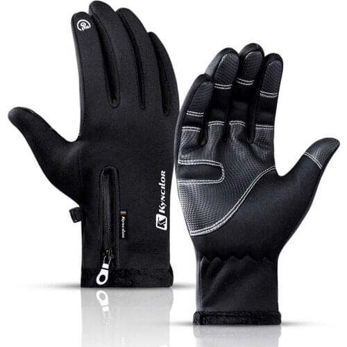 New Winter Full Finger Cycling Gloves Thermal Fleece Windproof Touch Screen Bicycle Glove for Road Bike Racing Anti slip Gloves